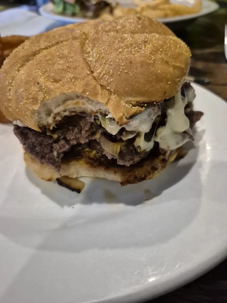 Philly Cheese Steak Cheese Burger